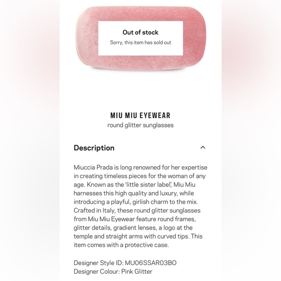 Miu Miu Reveal Evolution Pink Sunglasses